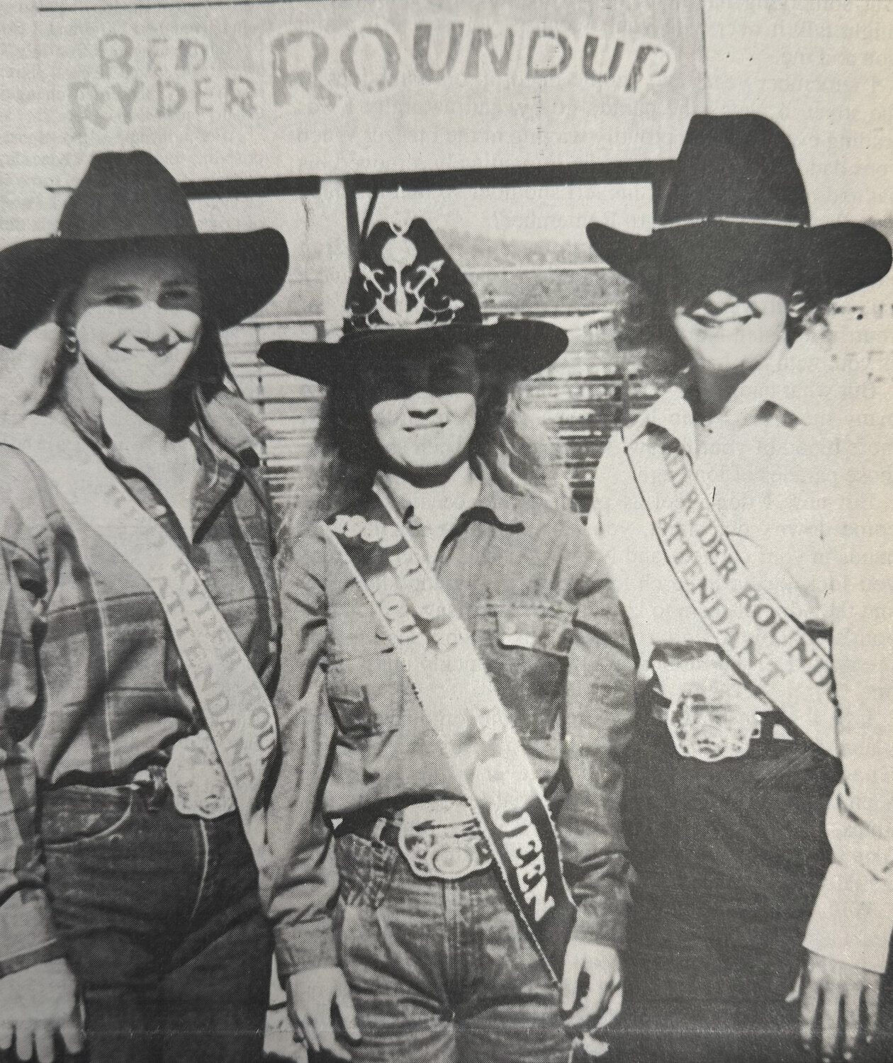 From the June 29, 1989, Pagosa SUN — RODEO ROYALTY — Queen Lori Eoff, center, and attendants Stacy Formwalt, left, and Shawna Everett will represent the Red Ryder Roundup in Tuesday’s Fourth of July Parade. The Pagosa Springs cowgirls will also lead the Grand Entry Parade at this year’s Red Ryder Roundup rodeos.