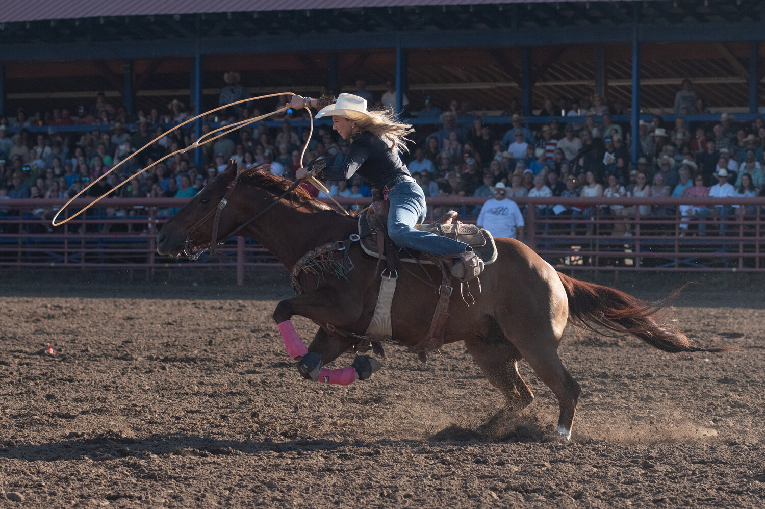 The 75th annual Red Ryder Roundup Rodeo, presented July 3-6, featured cowgirls and cowboys competing for prizes and showing their skills in a variety of traditional events.