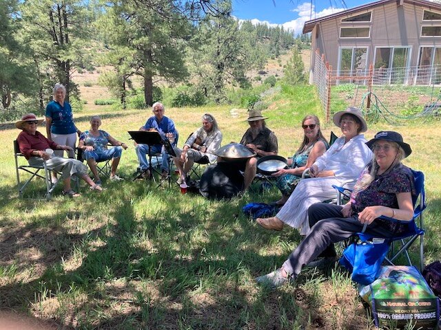 The annual Pagosa Unitarian Universalist Fellowship picnic included singing, poems and food.