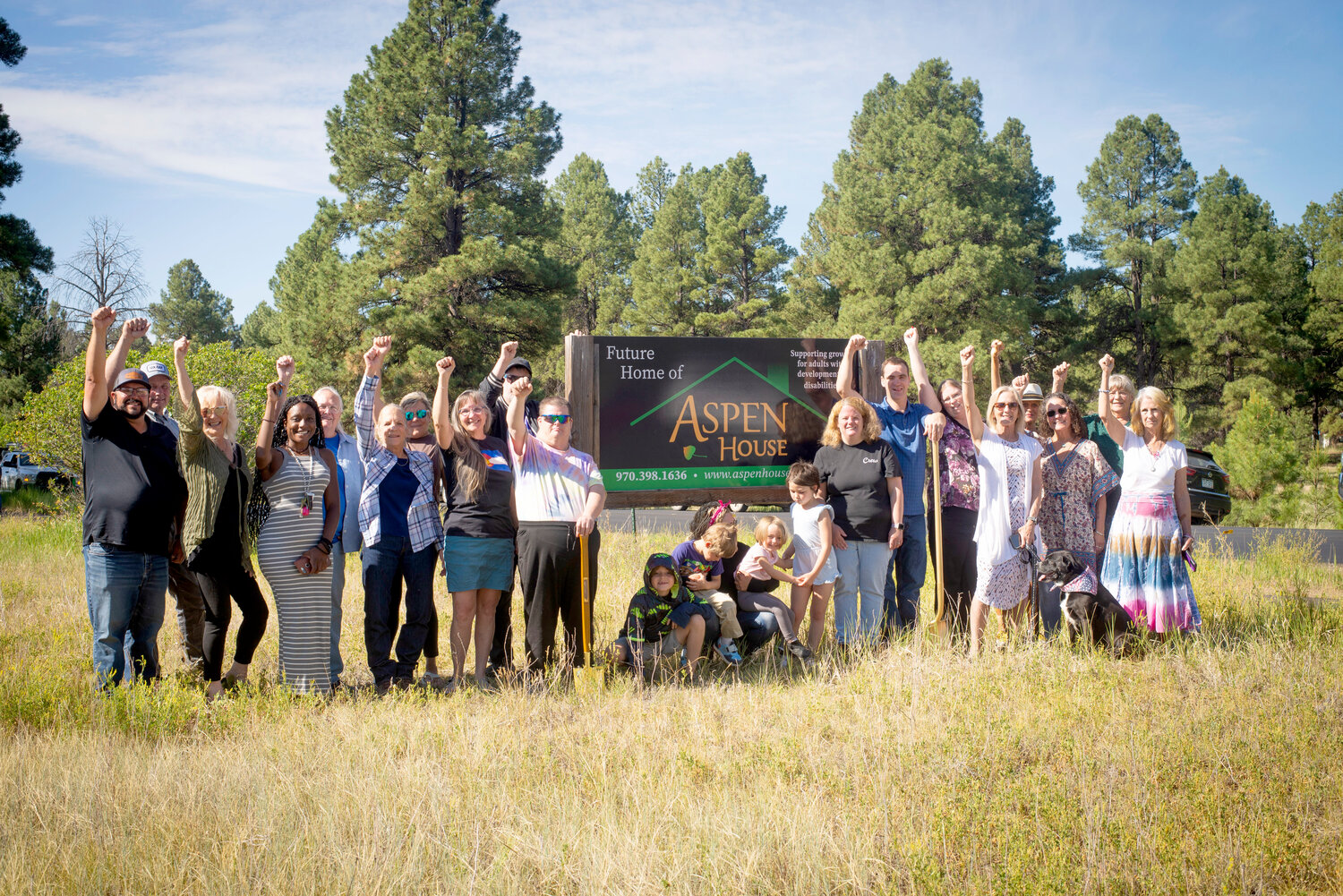 Friends and supporters of Aspen House gather on July 1 to celebrate the official pre-groundbreaking event for what will become the first fully supportive home for adults with developmental disabilities in Archuleta County.