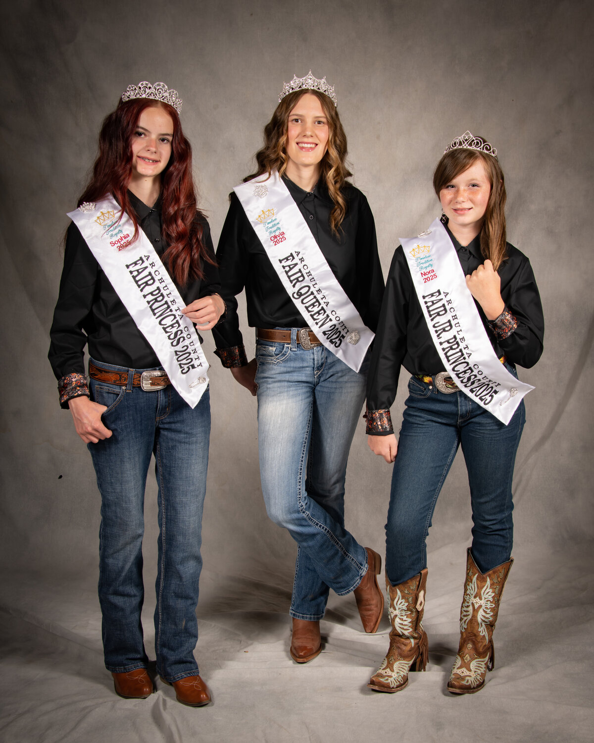 This year’s Archuleta County Fair Royalty Court is Princess Sophia Ellis, Queen Olivia Mazur and Junior Princess Nora Forrest. The 74th Archuleta County Fair takes place from July 31 through Aug. 3 at the Archuleta County Fairgrounds.