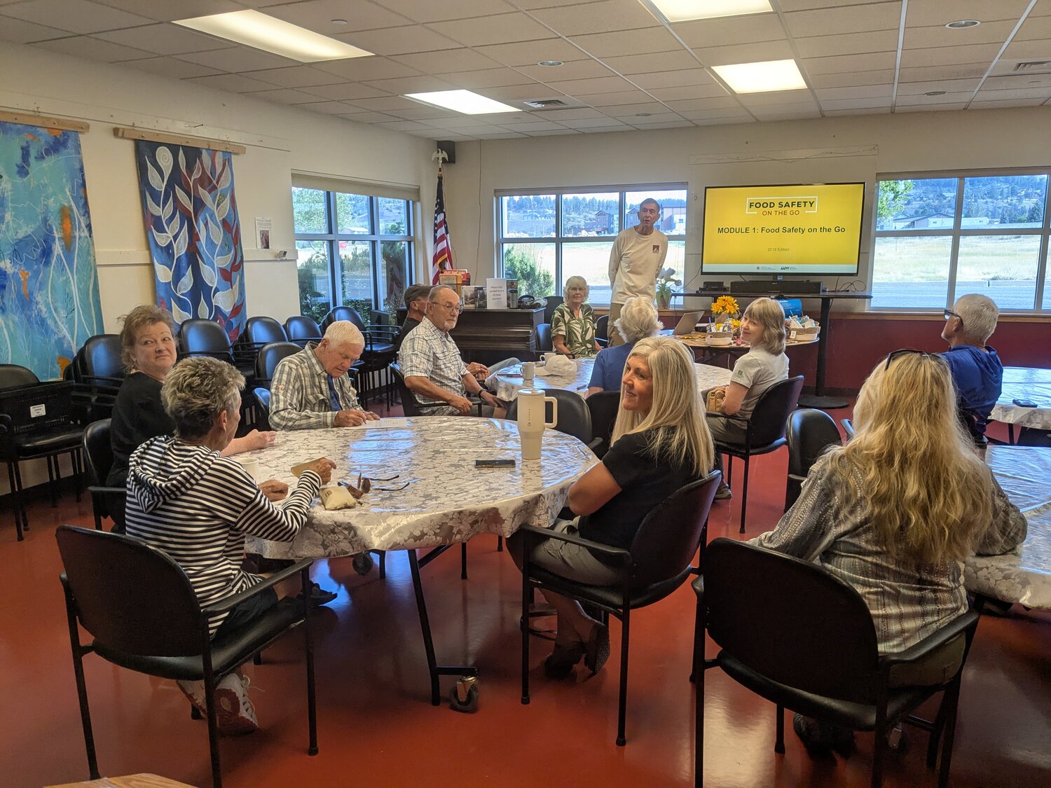 Archuleta Seniors Inc. Meals on Wheels and dining room volunteers attended a food safety training on July 31. These volunteers give their time weekly to help make lunches available for seniors.