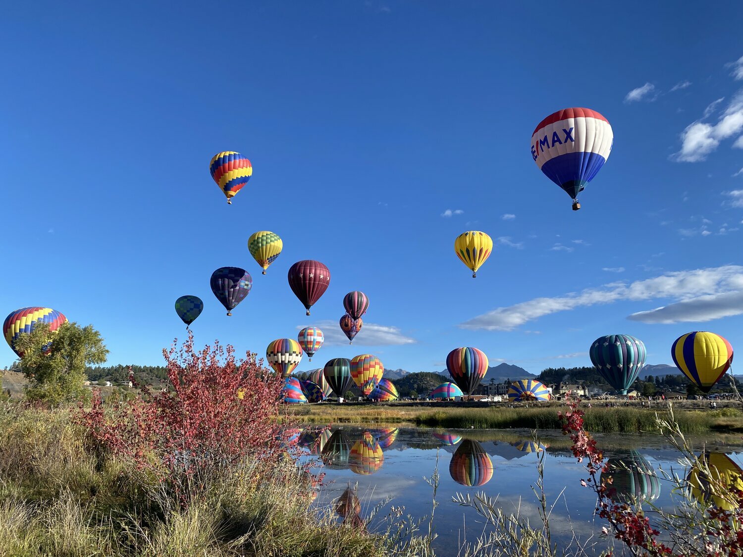 Dozens of hot air balloons take to the sky downtown on Saturday, Sept. 20, part of the 39th annual ColorFest festivities. A reported 31 balloons flew over the downtown that morning.