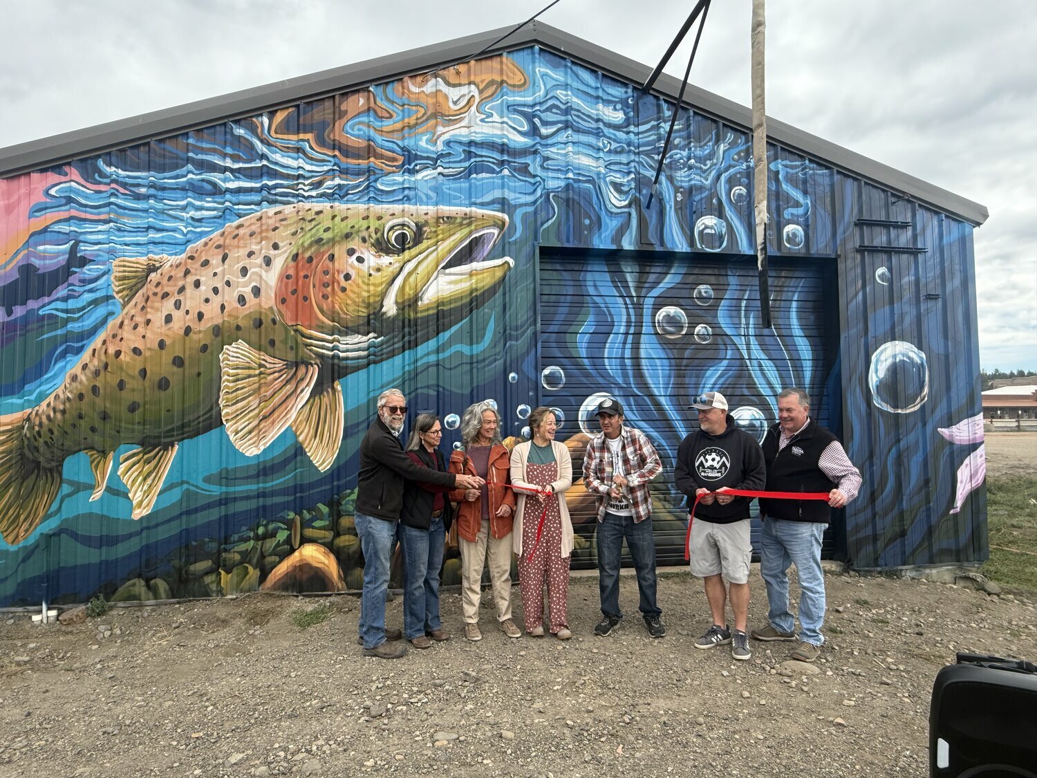Public art and Pagosa Springs&rsquo; newest public art, a mural encasing the geothermal building on South 5th Street, are celebrated during an event on Saturday, Sept. 27. Artist Philip Seth&rsquo;s mural celebrates themes of renewal, energy and connection to place, adding to the growing collection of public art.
