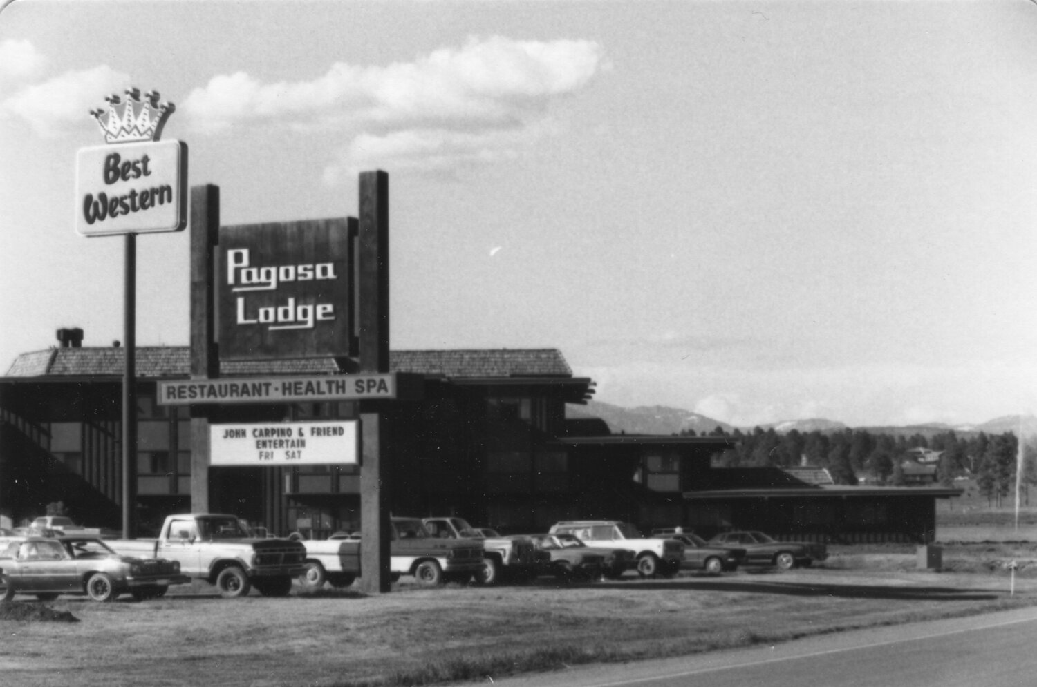 The old Pagosa Lodge on U.S. 160 is pictured in the fall of 1979.