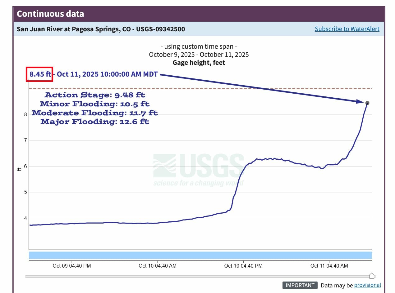 Rainfall as of 10 a.m. on Saturday, Oct. 11.