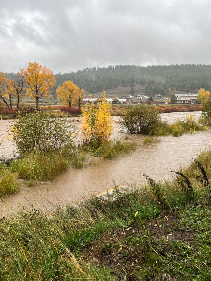 The San Juan River downtown at about 11:30 a.m. on Saturday, Oct. 11.