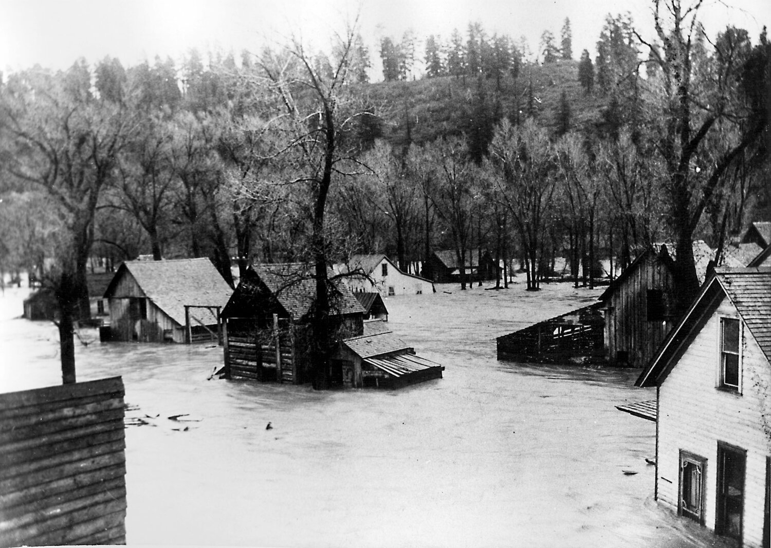 The downtown area is pictured following the October 1911 flood, which stands as the worst in Pagosa Springs history.