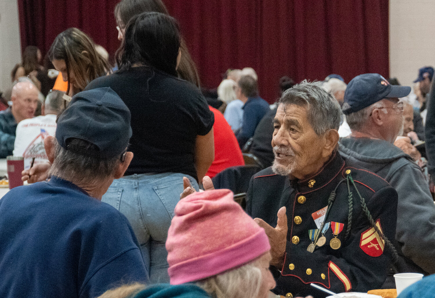 Pagosa Springs Middle School eighth-graders treat veterans to breakfast at the school&rsquo;s annual Veterans Day event. The veterans breakfast began in 2001.