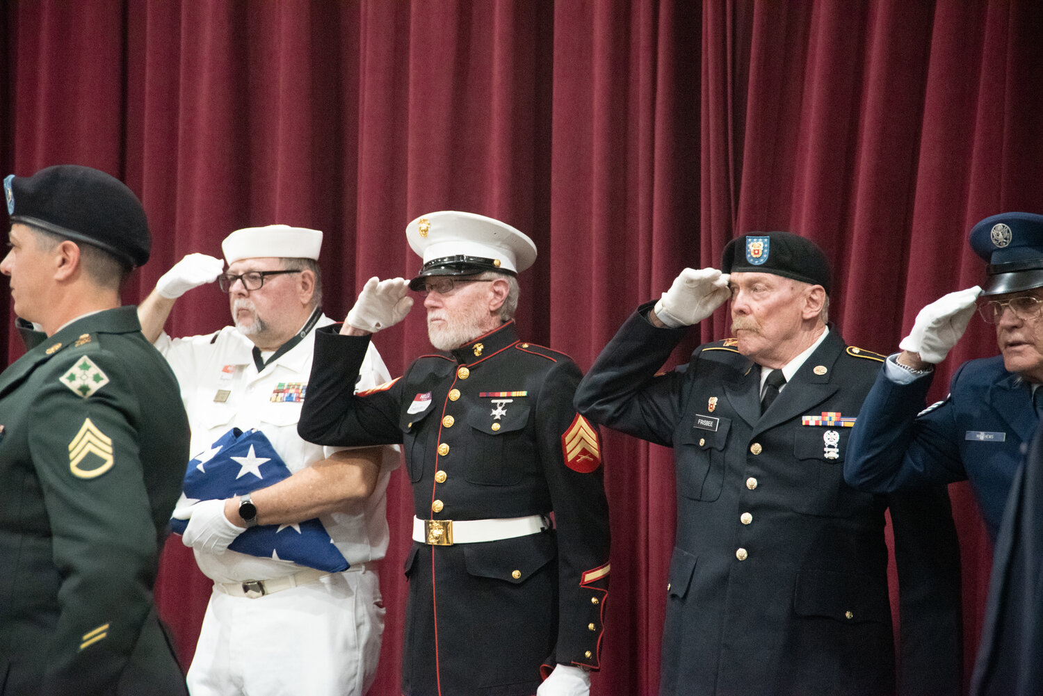Pagosa Springs Middle School eighth-graders treat veterans to breakfast at the school&rsquo;s annual Veterans Day event. The veterans breakfast began in 2001.