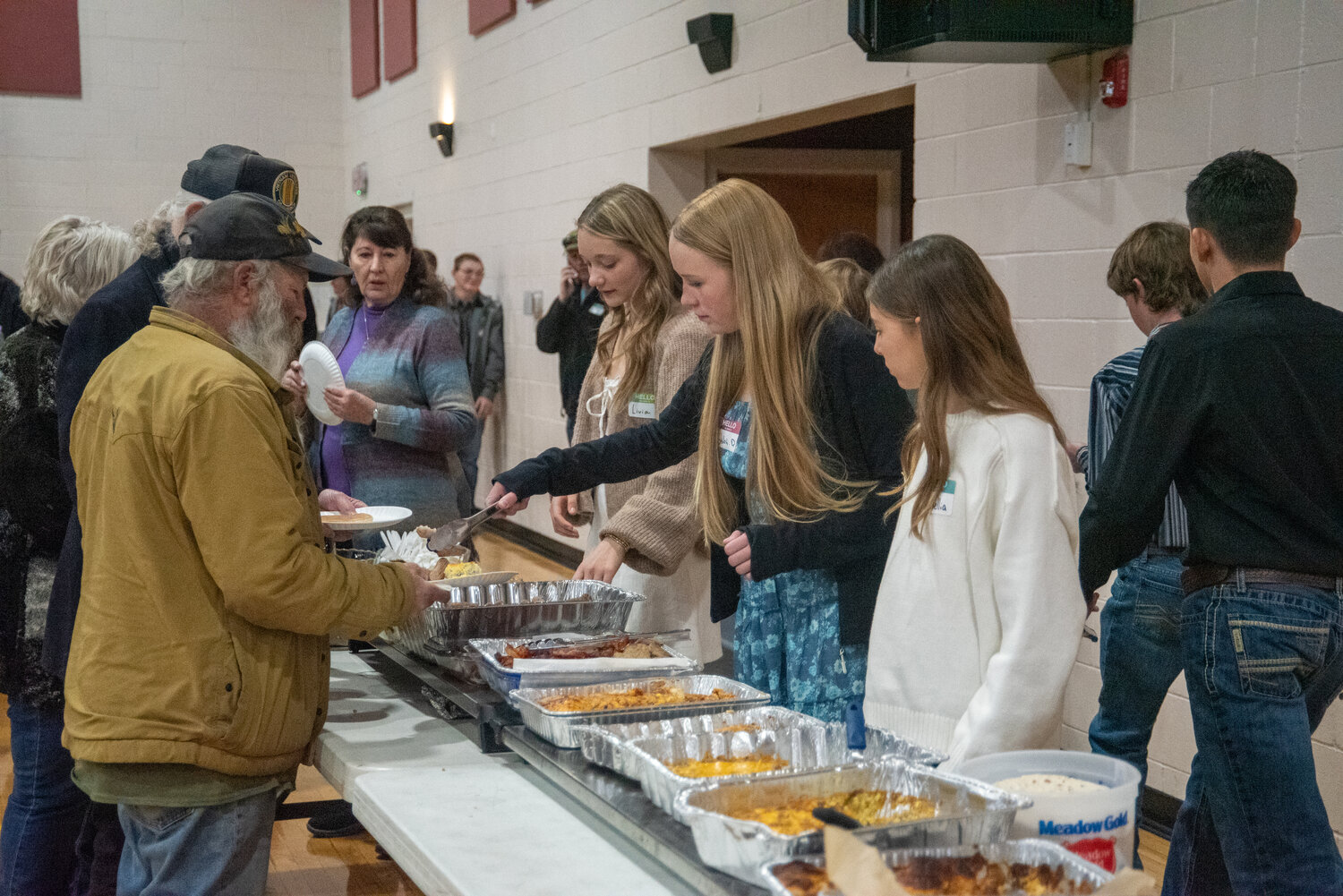 Pagosa Springs Middle School eighth-graders treat veterans to breakfast at the school&rsquo;s annual Veterans Day event. The veterans breakfast began in 2001.