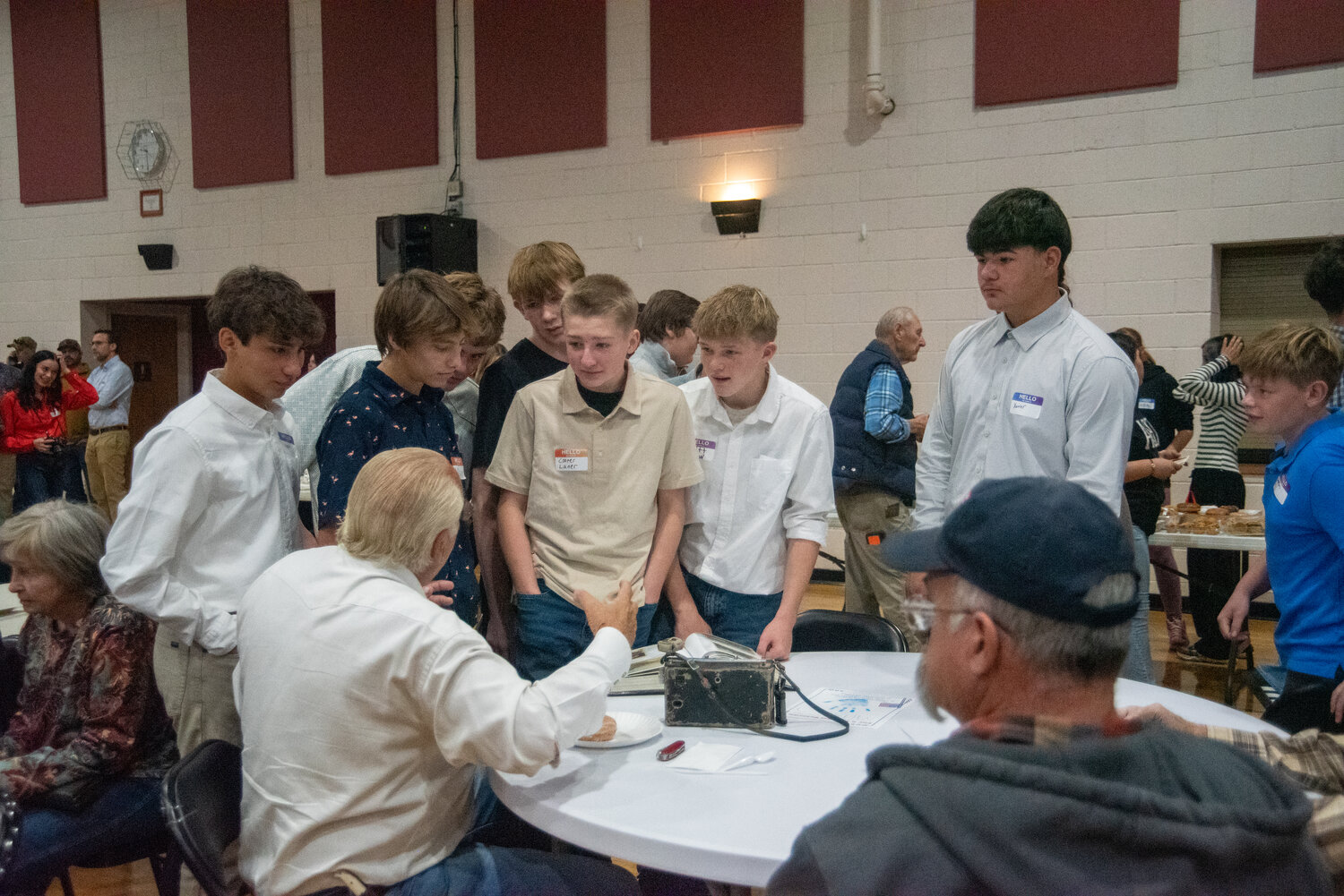 Pagosa Springs Middle School eighth-graders treat veterans to breakfast at the school&rsquo;s annual Veterans Day event. The veterans breakfast began in 2001.