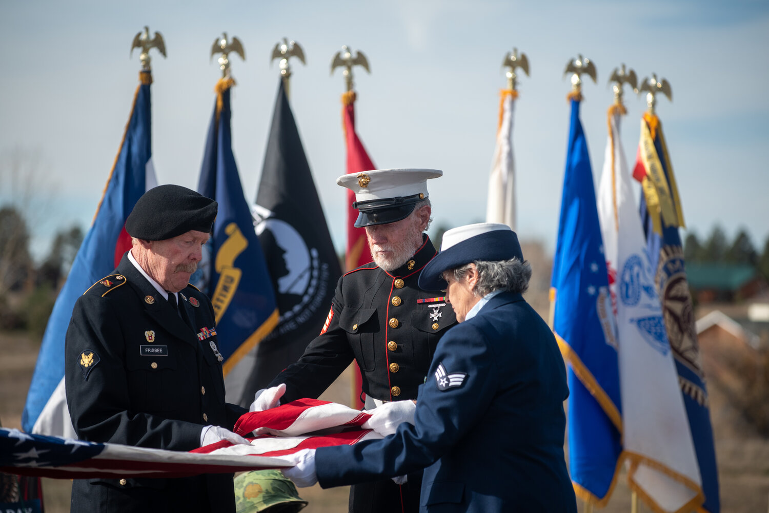 In annual tradition, members of Mullins-Nickerson American Legion Post 108 present a Veterans Day ceremony in honor of veterans on Tuesday, Nov. 11, at Veterans Memorial Park.