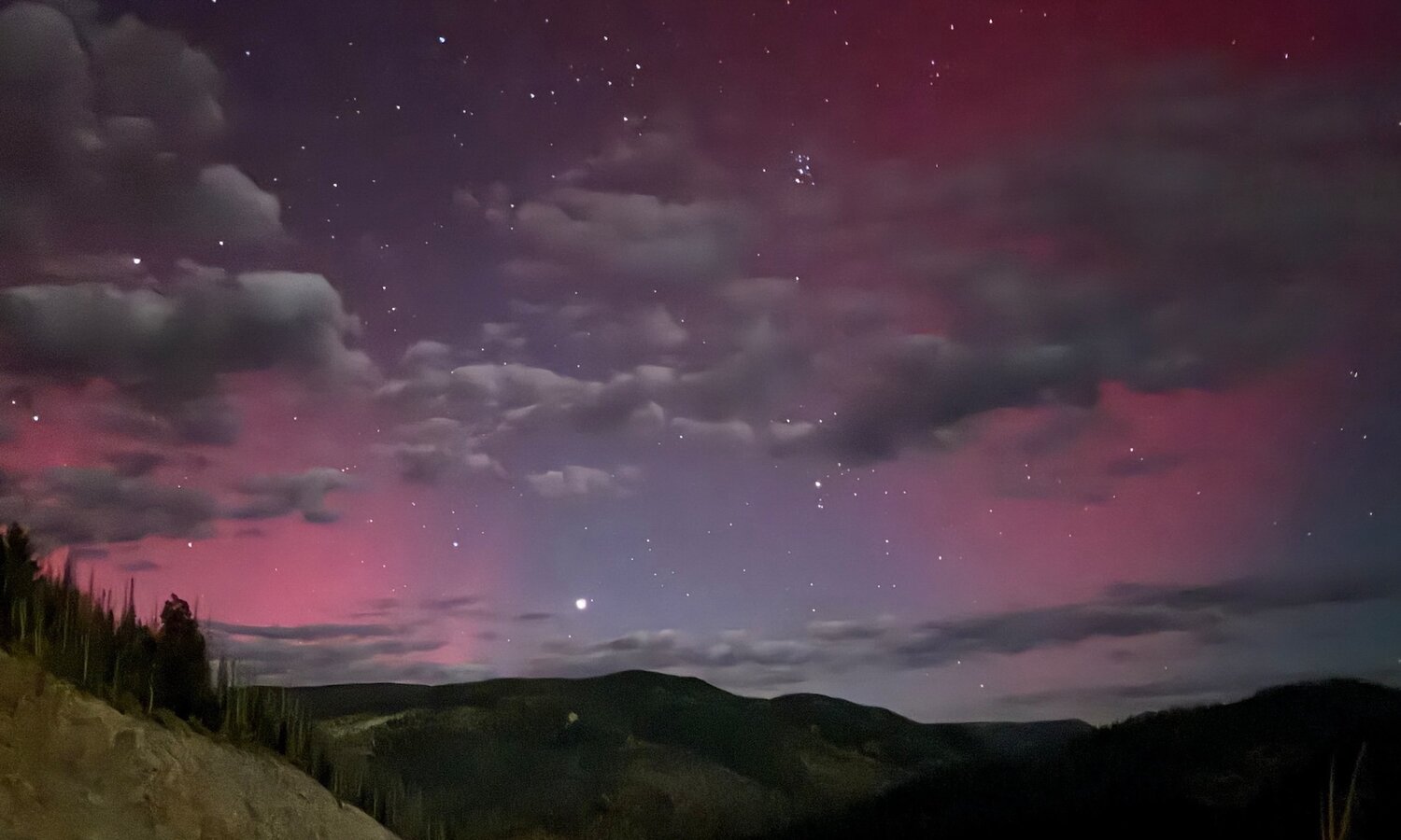 Second place went to Barbara Jetley, "Wolf Creek Aurora."