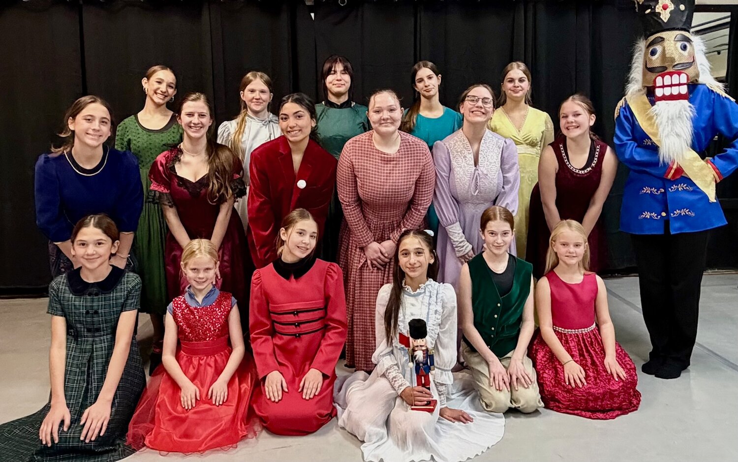 Members of the Expressions dance team from Pagosa Springs Dance Academy prepare for this weekend&rsquo;s performances of &ldquo;The Storybook Nutcracker.&rdquo;