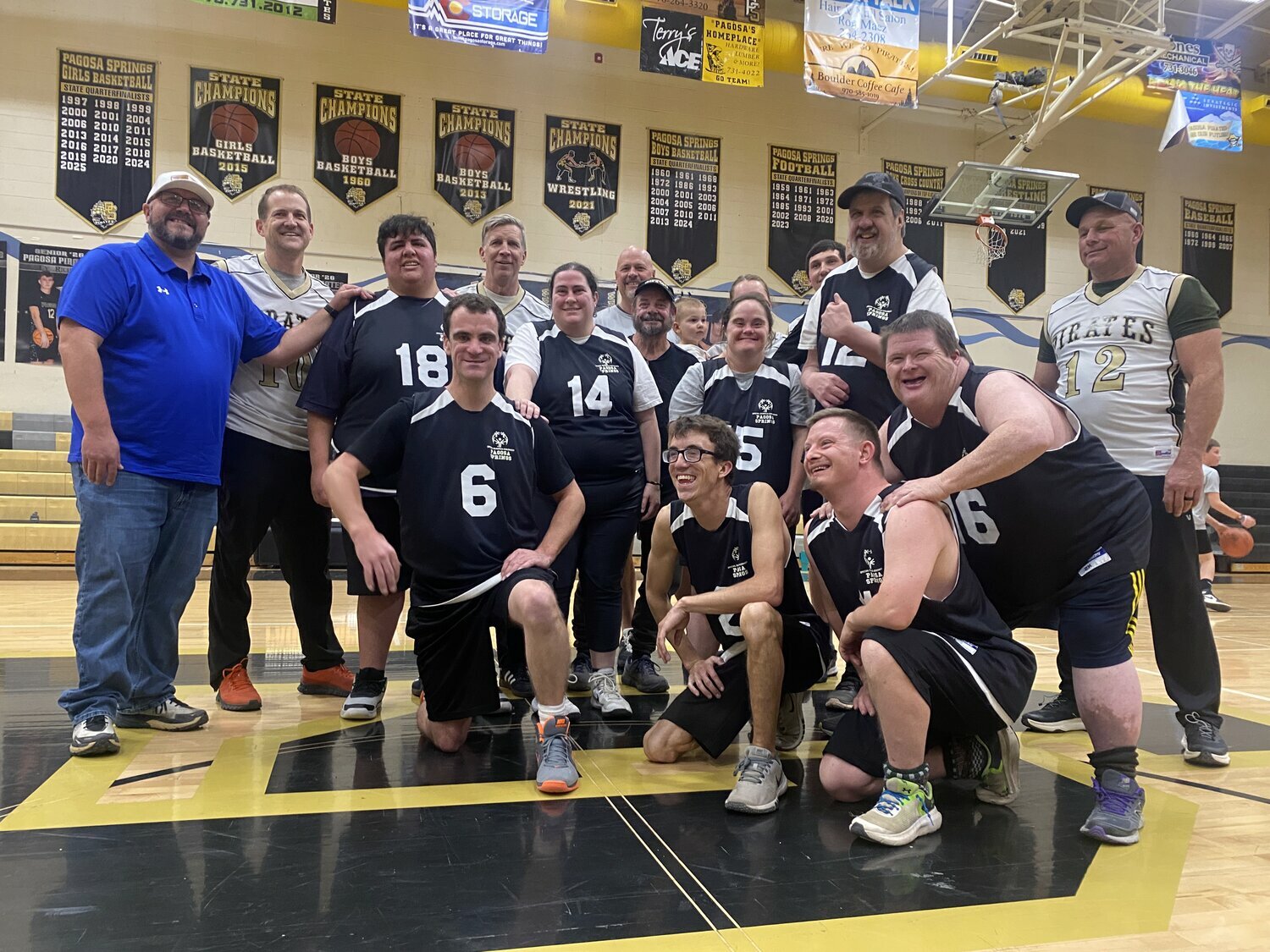 Local basketball fans were treated to extra action last weekend as the Pagosa Springs Special Olympics team took on a team of community members Saturday evening at Pagosa Springs High School. The Special Olympics team easily logged an 85-7 win, to the delight of the crowd.