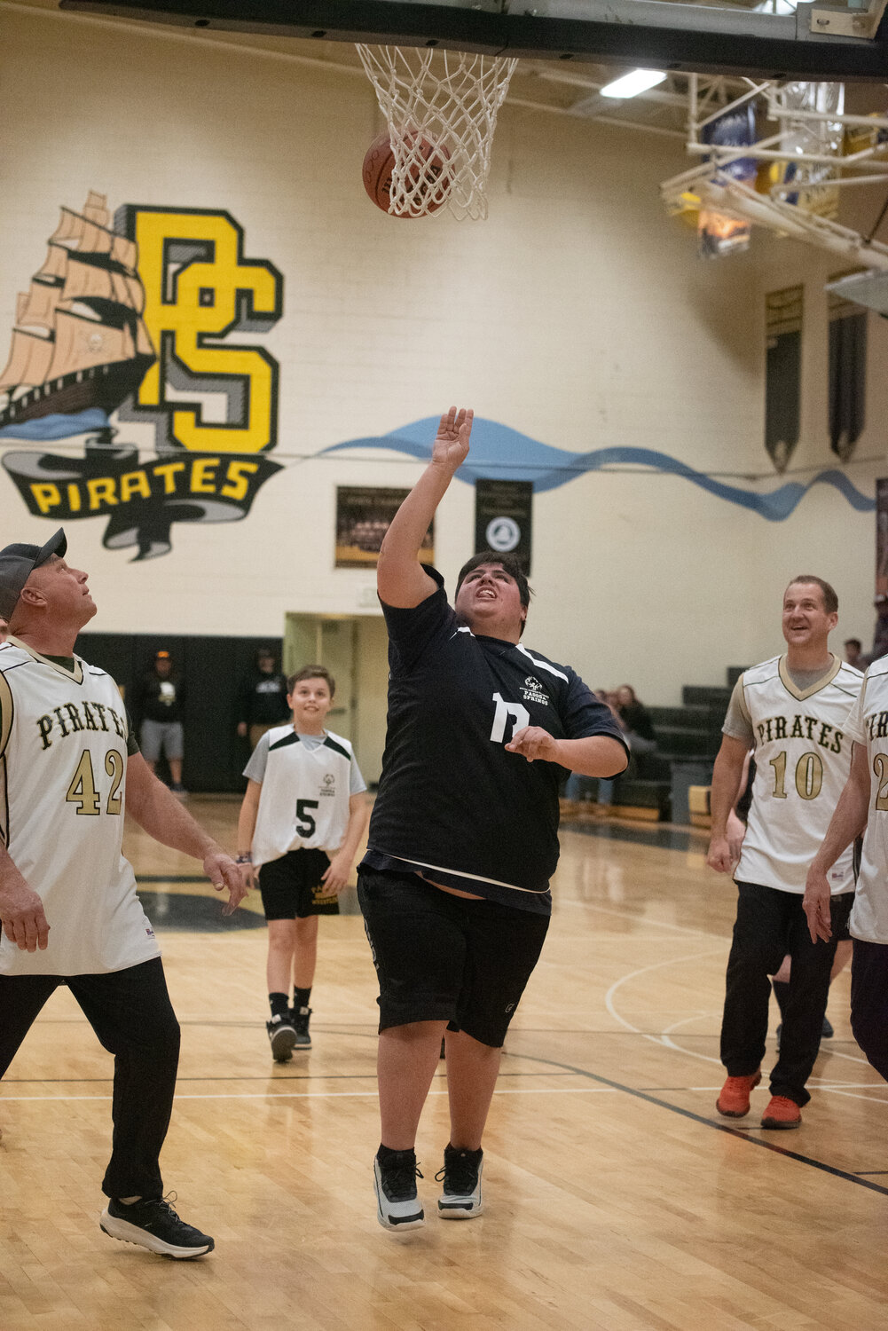 Local basketball fans were treated to extra action last weekend as the Pagosa Springs Special Olympics team took on a team of community members Saturday evening at Pagosa Springs High School. The Special Olympics team easily logged an 85-7 win, to the delight of the crowd.