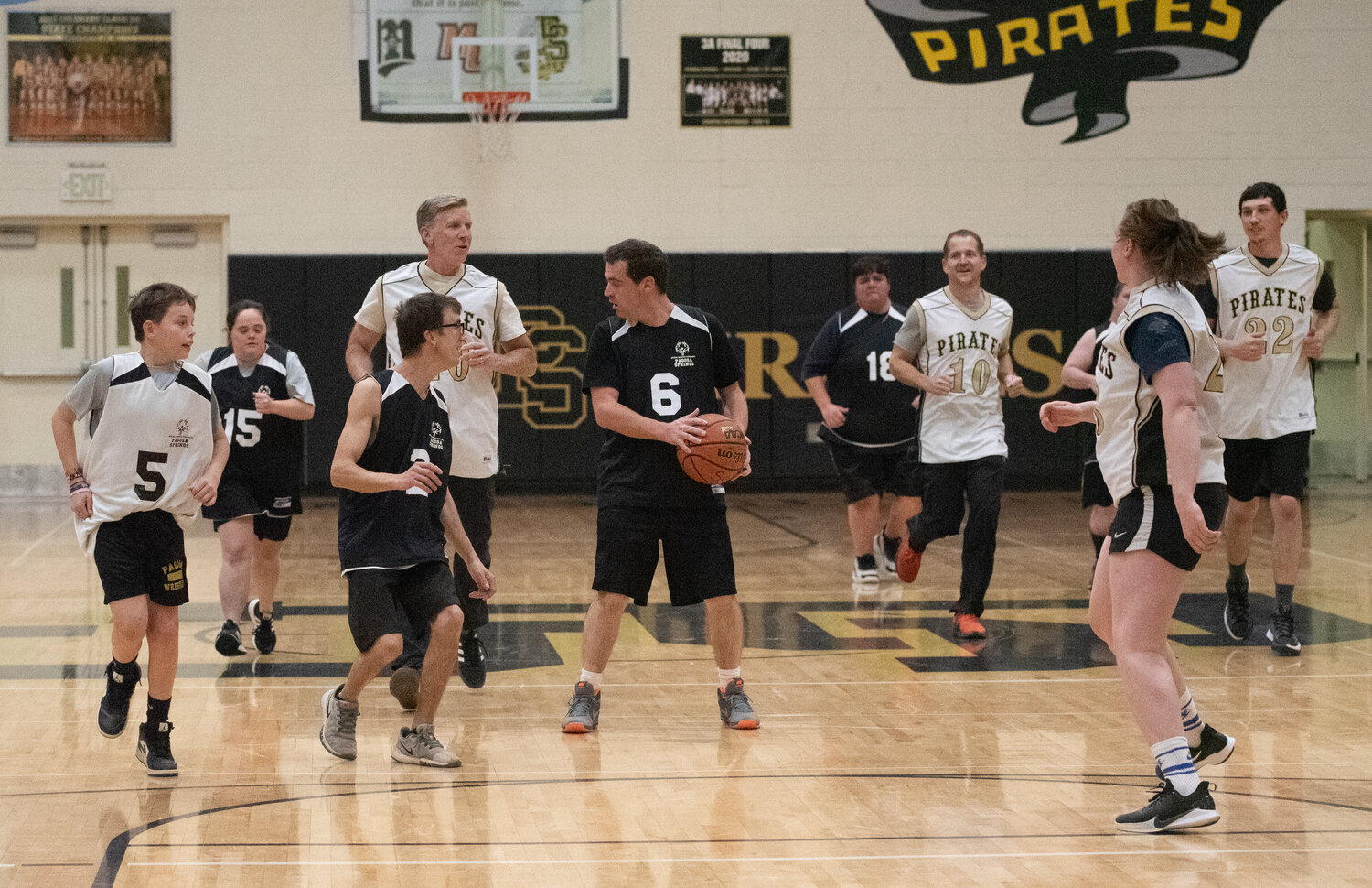 Local basketball fans were treated to extra action last weekend as the Pagosa Springs Special Olympics team took on a team of community members Saturday evening at Pagosa Springs High School. The Special Olympics team easily logged an 85-7 win, to the delight of the crowd.
