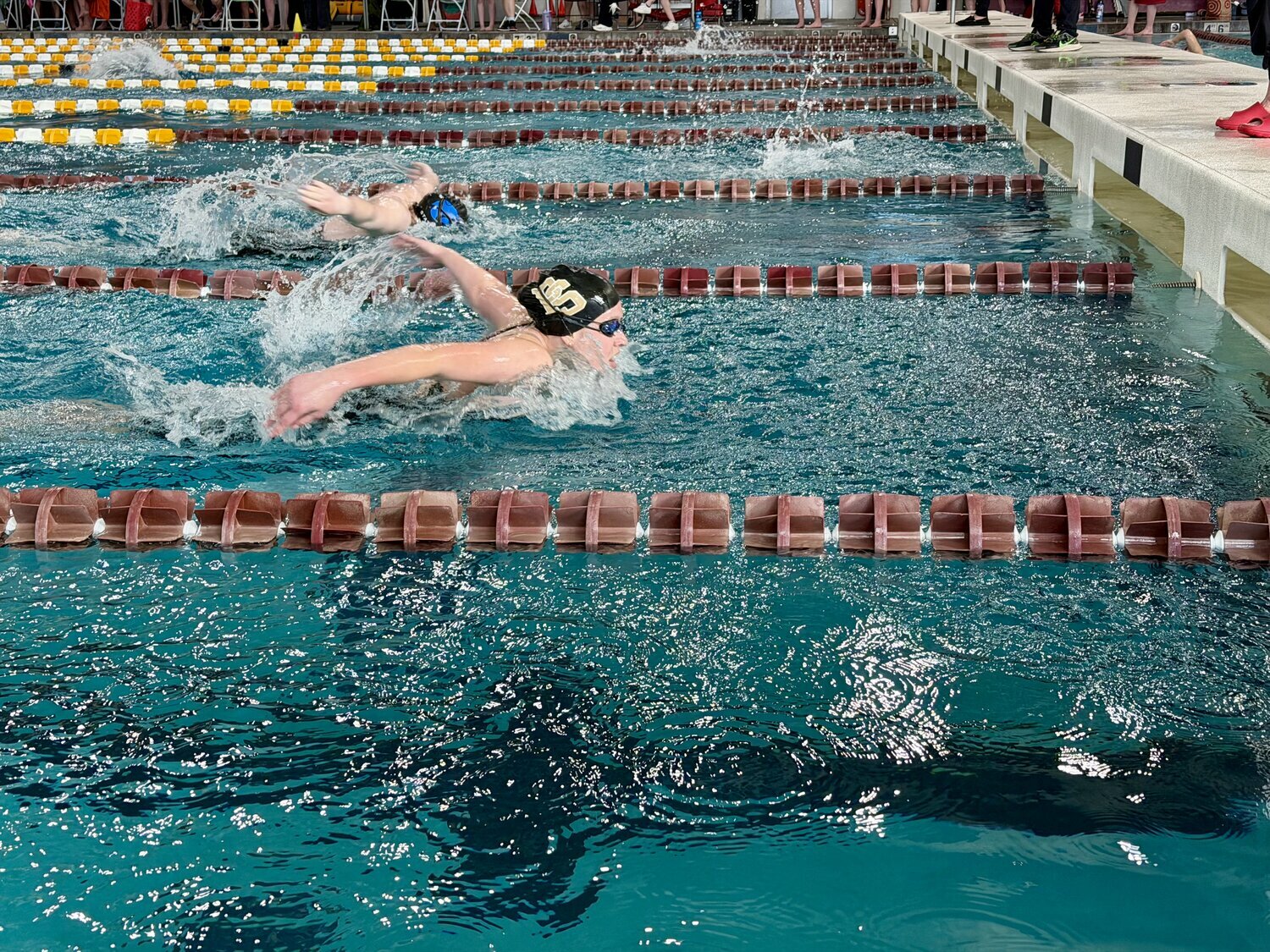 Lady Pirate Chloe Gantt outpaces the competition at last week&rsquo;s conference championships in Grand Junction. Next up, Gantt will race with teammates in a trio of relays at the state championships.