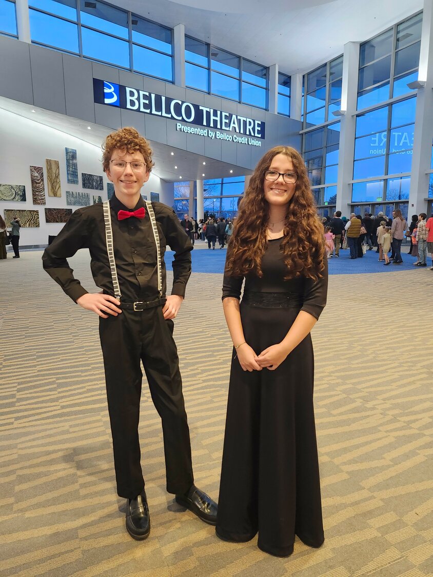 Pagosa Springs Middle School Students Wells Witting and Karlie Rose take top honors in the Colorado Middle All State Choir Feb. 13.