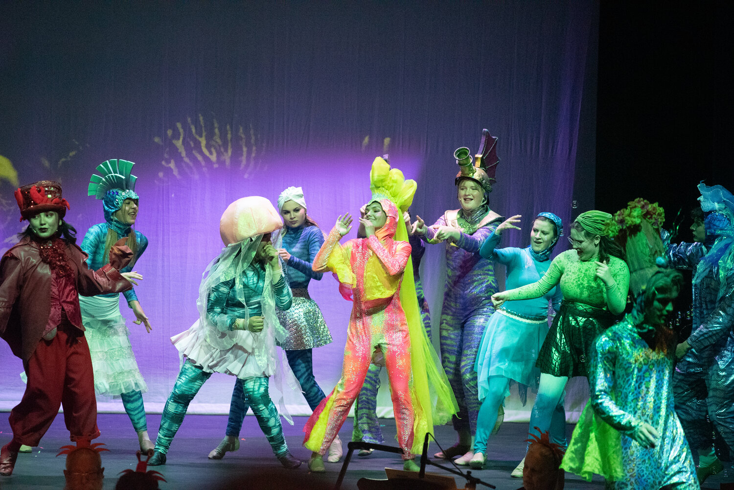 Students show off their talent on land and sea during their recent run of &ldquo;The Little Mermaid&rdquo; at Pagosa Springs High School. The students delighted audiences over four performances last week.
