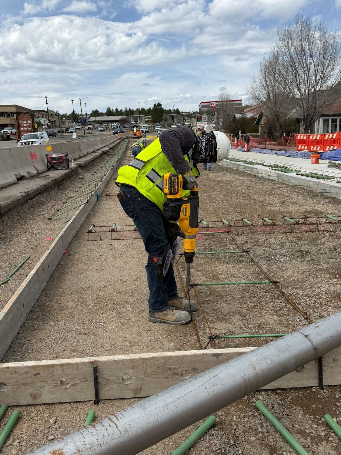 Paving preparation takes place on U.S. 160.