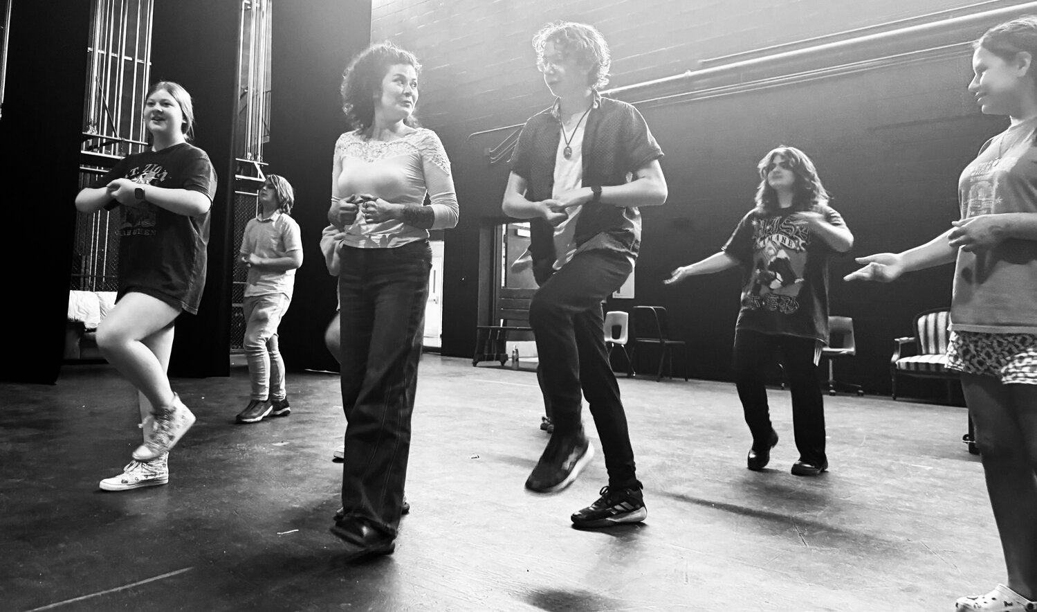 &ldquo;School of Rock&rdquo; big rockers and little rockers in rehearsal for next week&rsquo;s four shows. The musical will take to the stage of the Pagosa Springs High School auditorium June 25-27.