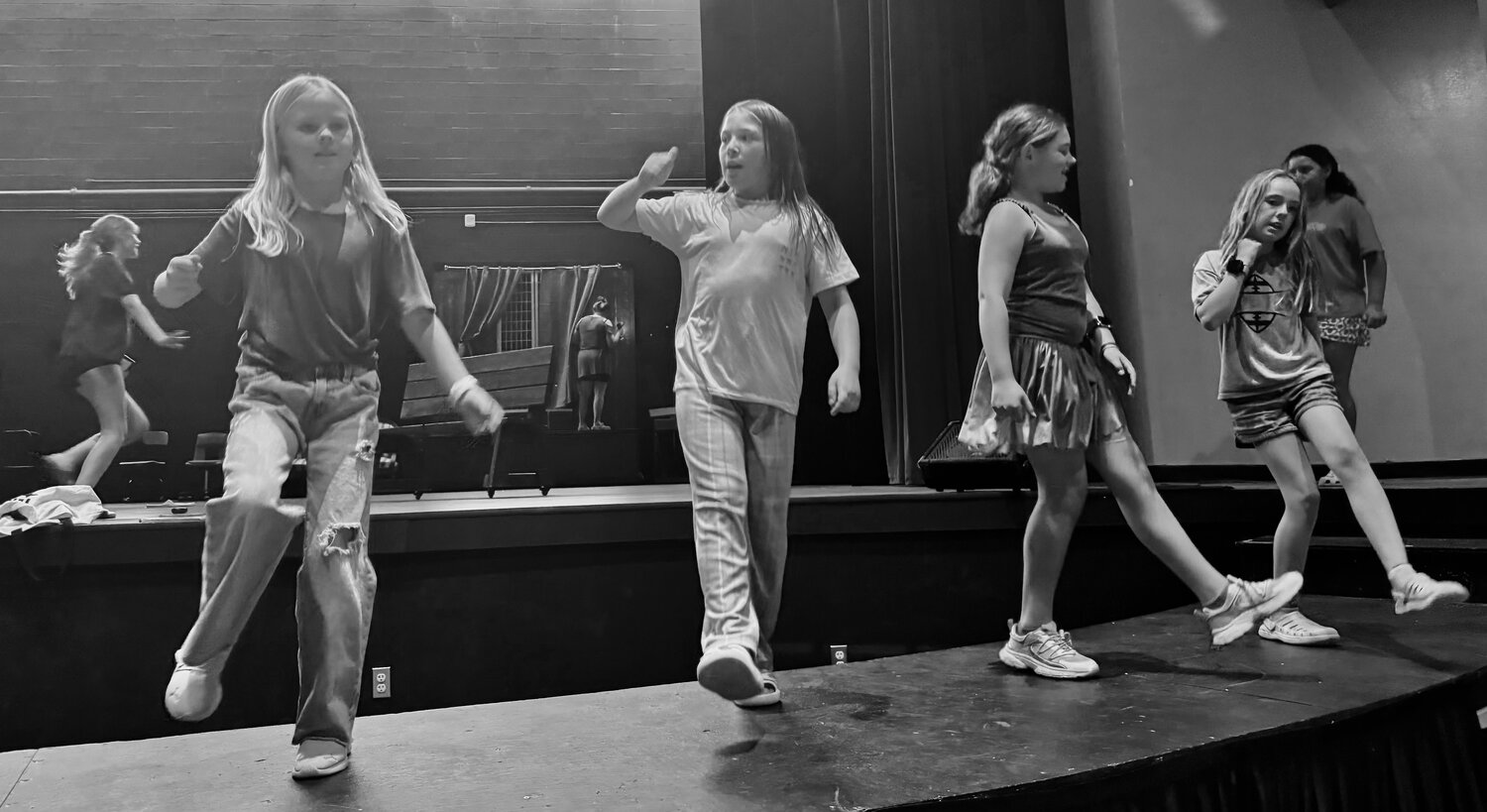 &ldquo;School of Rock&rdquo; big rockers and little rockers in rehearsal for next week&rsquo;s four shows. The musical will take to the stage of the Pagosa Springs High School auditorium June 25-27.
