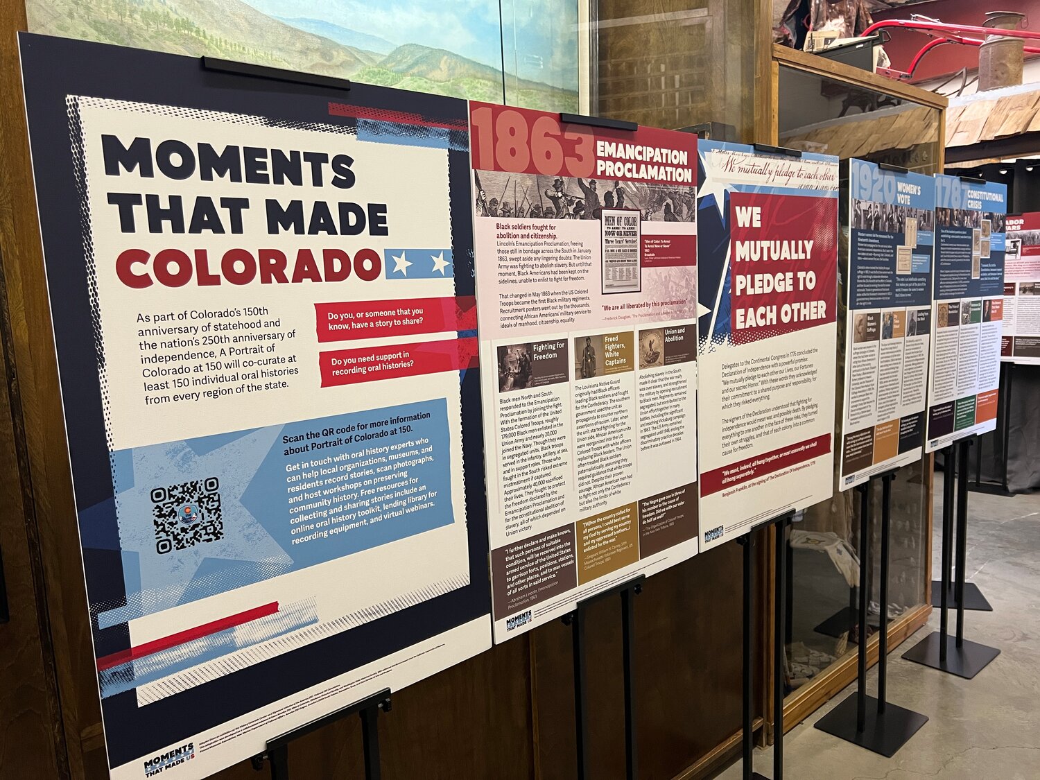 &ldquo;Moments that Made US&rdquo; is one of the special exhibitions at the Pagosa Springs History Museum celebrating the America&rsquo;s 250th birthday. The exhibition will remain on display all summer. Museum hours are 10 a.m. to 4 p.m., Tuesday through Saturday. The museum is located at 96 Pagosa St.
