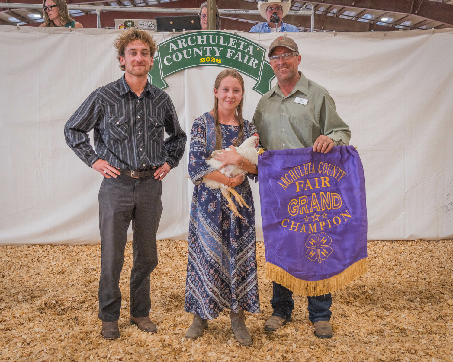 Amaya Linhardt, grand champion market chickens