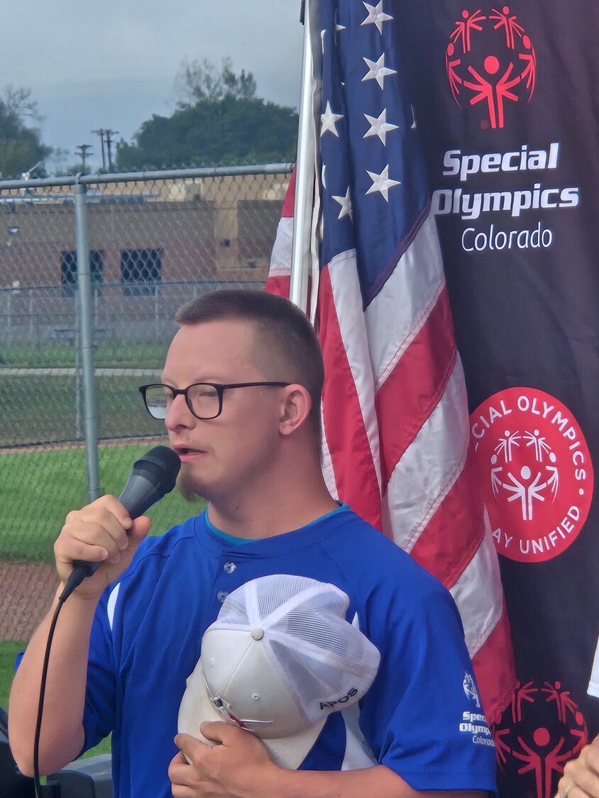 The Pagosa Springs Smashers took a bronze medal for their division in the Colorado Special Olympic State Games on Aug. 23 at Leon Young Park in Colorado Springs. Athletes playing for the Smashers were Servando Ramos, Christopher Brown, Andy Arnold, Levi Brown, Samuel Kelly, Zack Irons, Michael Schmidt; Partners Valerie Lucas, Kate Smith, Jim Smith, Thomas Jones; and coaches Bryan Looper and Bill Arnold. Meredith Irons took a silver medal in skills. Andy Arnold opened the tournament by singing the national anthem.