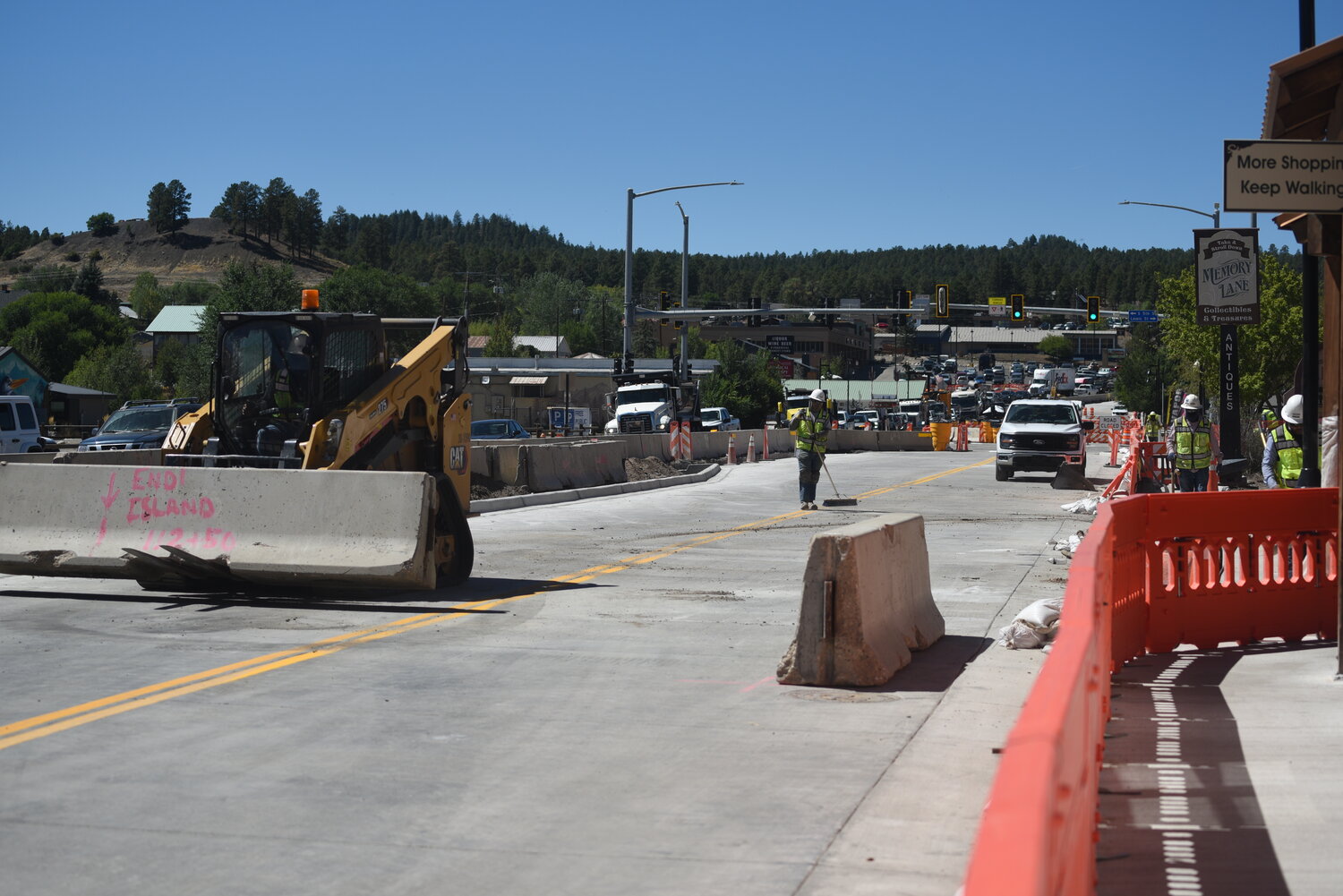 Crews continue work on U.S. 160 in downtown Pagosa Springs ahead of next week&rsquo;s planned traffic shifts. According to project personnel, there will be multiple traffic shifts in the coming weeks as work continues.