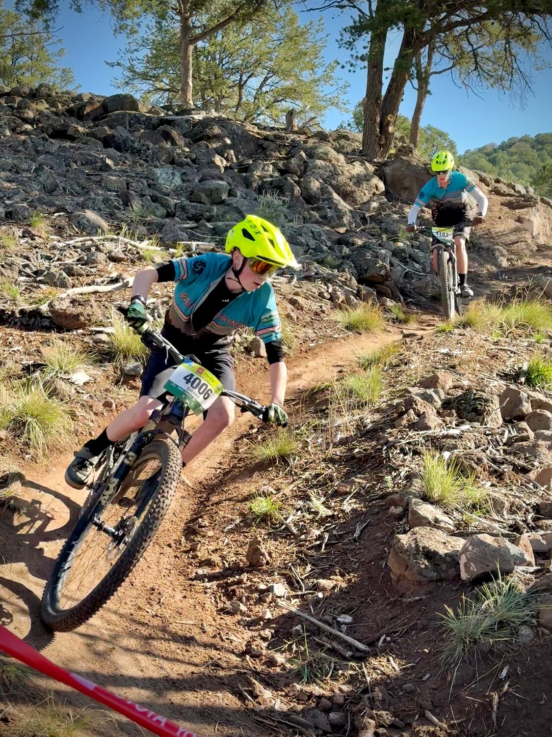 Drake Anderson (front) and Amon Phillips race in the sophomore boys category at the Spring Valley Scramble in Glenwood Springs on Saturday, Sept. 26.