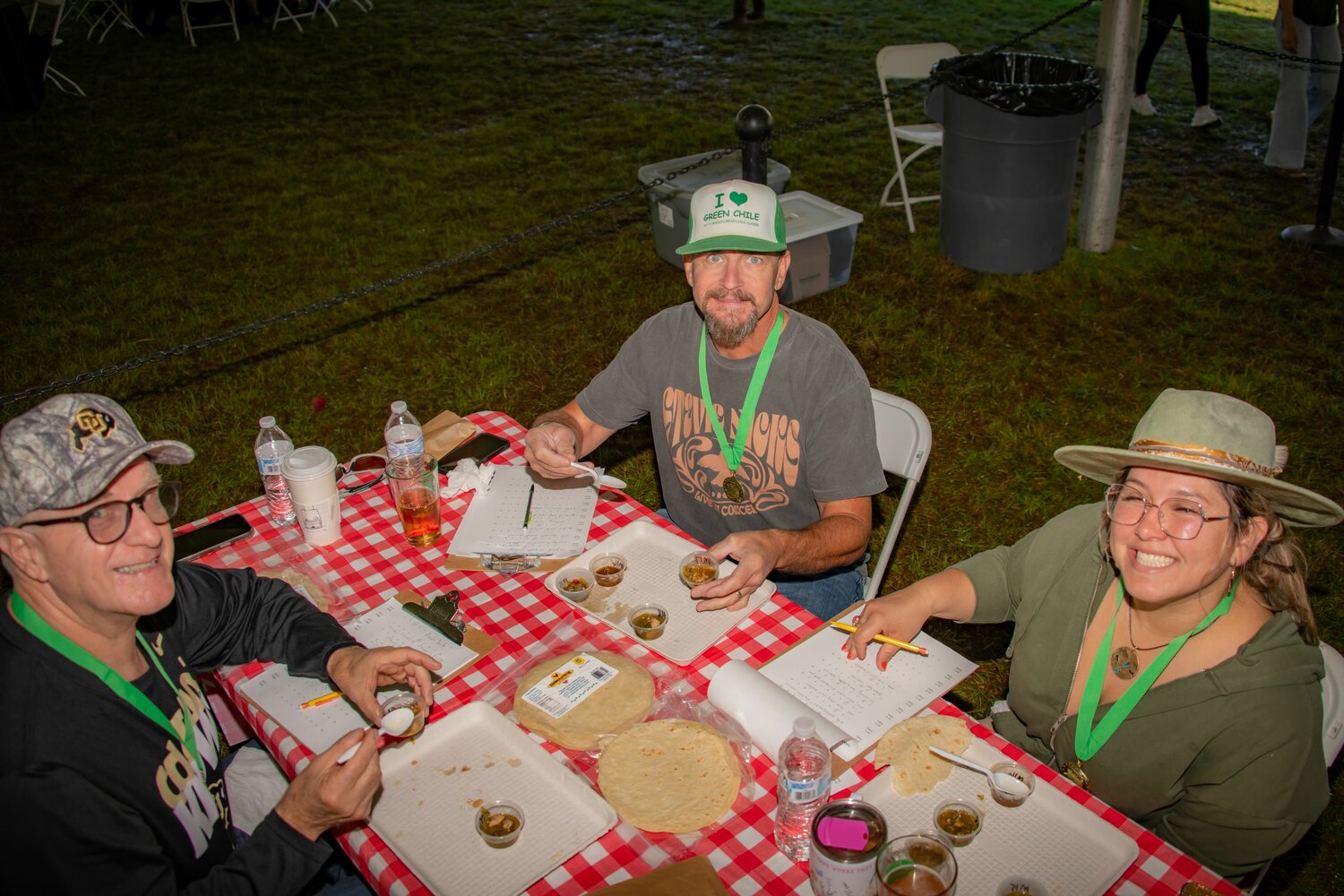 Scene ... judging and celebrating the winners of the 20th annual Mountain Chile Cha Cha. The event again featured contests for best chile, best margarita and best salsa.