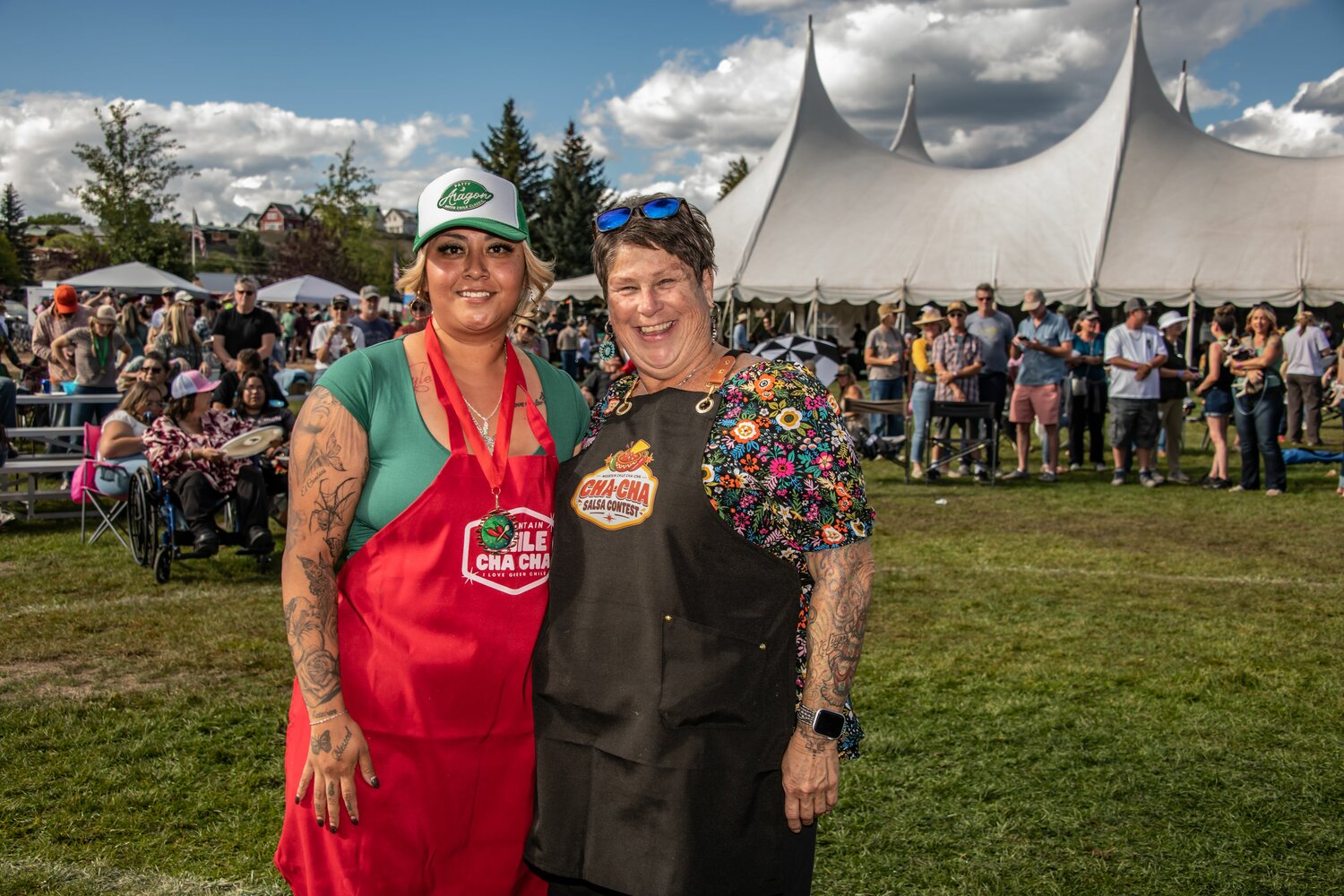 Scene ... judging and celebrating the winners of the 20th annual Mountain Chile Cha Cha. The event again featured contests for best chile, best margarita and best salsa.