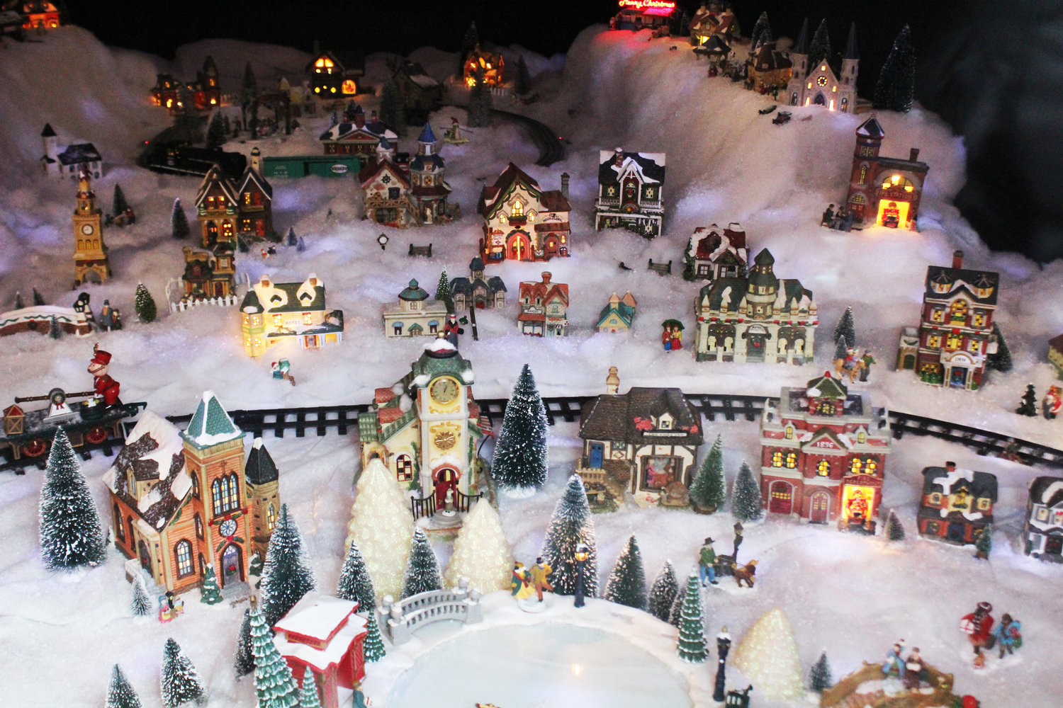 Miniature village lights up Christmas window  Port Townsend Leader