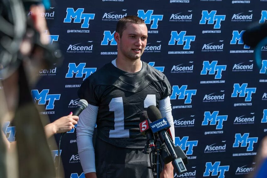 Nick Vattiato (11) talks after practice about preparing for the upcoming 2024 season.