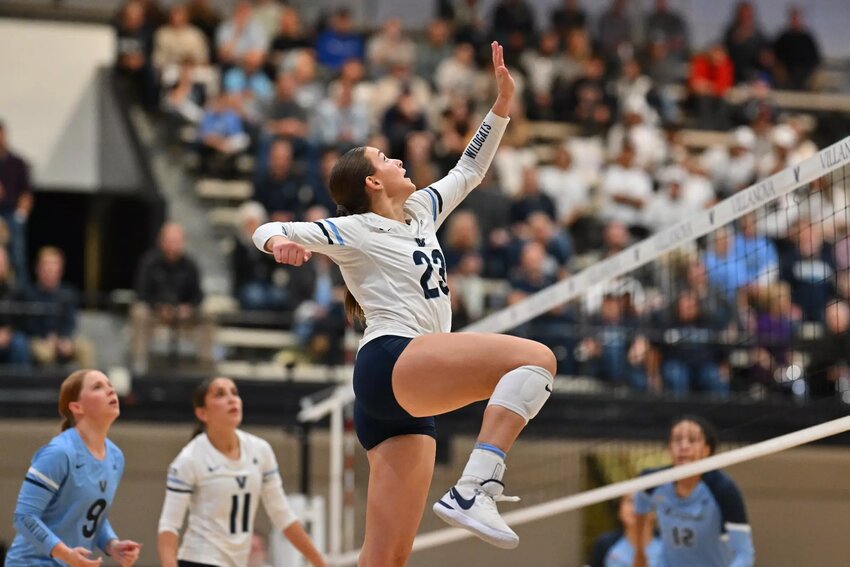 Grad transfer Kiera Booth (23) played every set for Villanova last season.