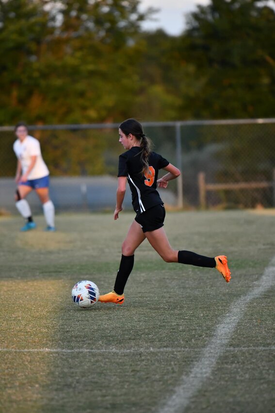 Kaylee Martin (9) scored the Lady Champs' second goal on Tuesday.