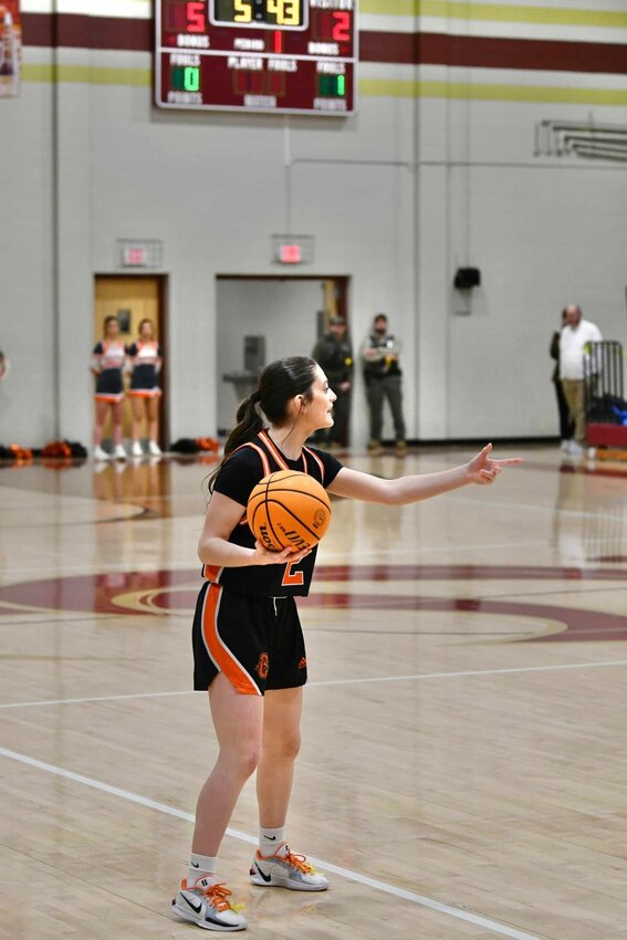 Caroline Parker (2) scored a team-high 14 points at Cannon County.
