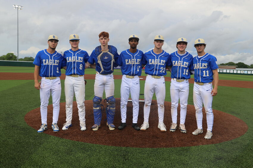 Brody Lovvorn (5), Reager Edwards (8), Caden Peacock (2), Caden Duggin (17), Palmer Edwards (23), Stephen Bobo (15), and William Bobo (11) were named to the All-District 9-4A Team on Saturday.