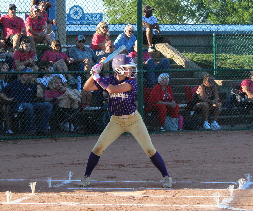 Mattie Maxey (28) went 1-3 with the only XBH for the Viqueens - a standup double - in Wednesday's loss to Liberty Creek.