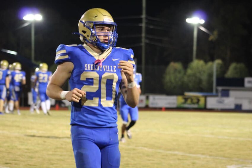 Nate Zimmerman (20) bolsters a solid linebacker room and provides a huge punch out of the backfield offensively after transferring in from Shelbyville Central. Zimmerman ran for nearly 500 yards and 12 TDs a season ago for the Golden Eagles.