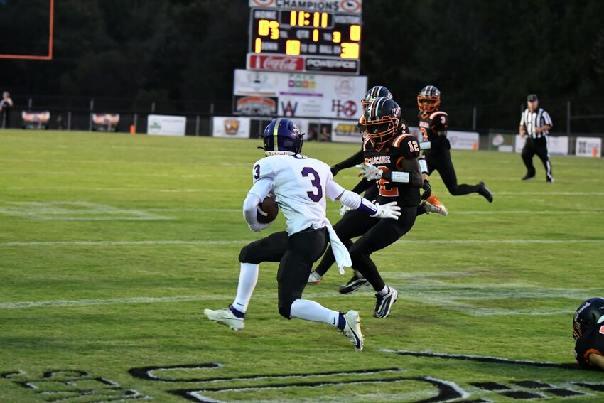 Charlie Haskins (3) returns for his junior season with a new position: as the starting QB of the Community Vikings.