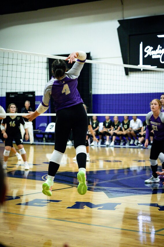 Gracie Daniel (4) returns for her junior season after finishing 2024 with the third-most kills on the team (108), the fourth-most digs (186), and the second-most assists (242).