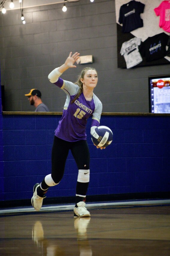 Hadley Martin (15) returns for her sophomore season with the second-most kills from a season ago (158).