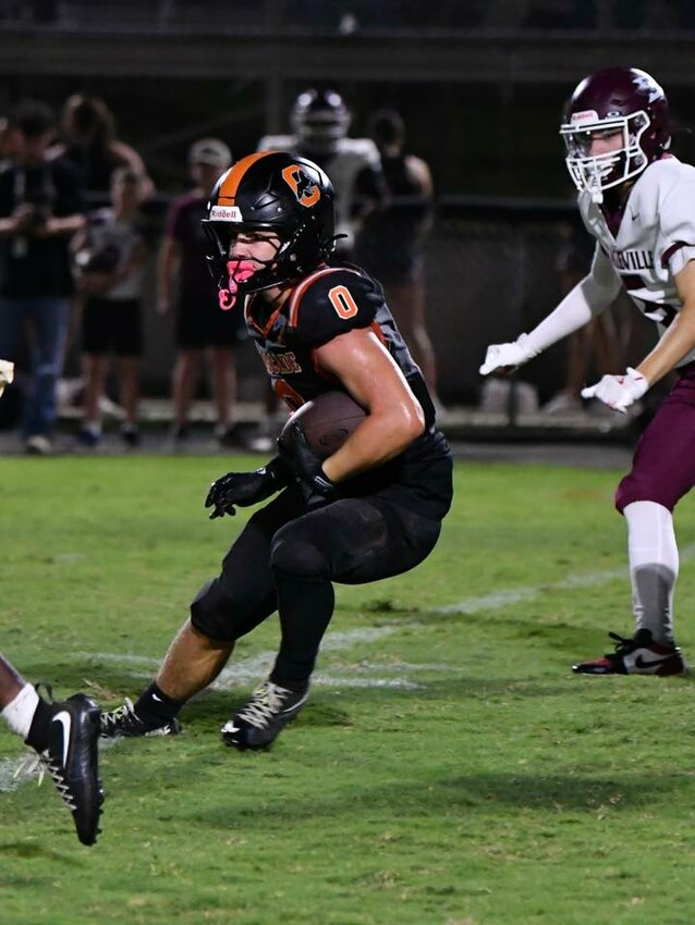 Braxtyn Burris (0) tallied one interception in the win against Eagleville.