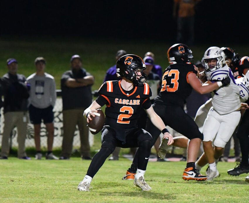 Sam Bradley (2) finished with 183 total yards and one rushing touchdown against a stout Purple Tigers defense on Friday.