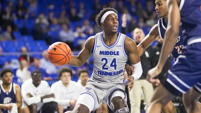 Camryn Weston (24) dished out 14 assists with just two turnovers in MTSU's win over UTEP.