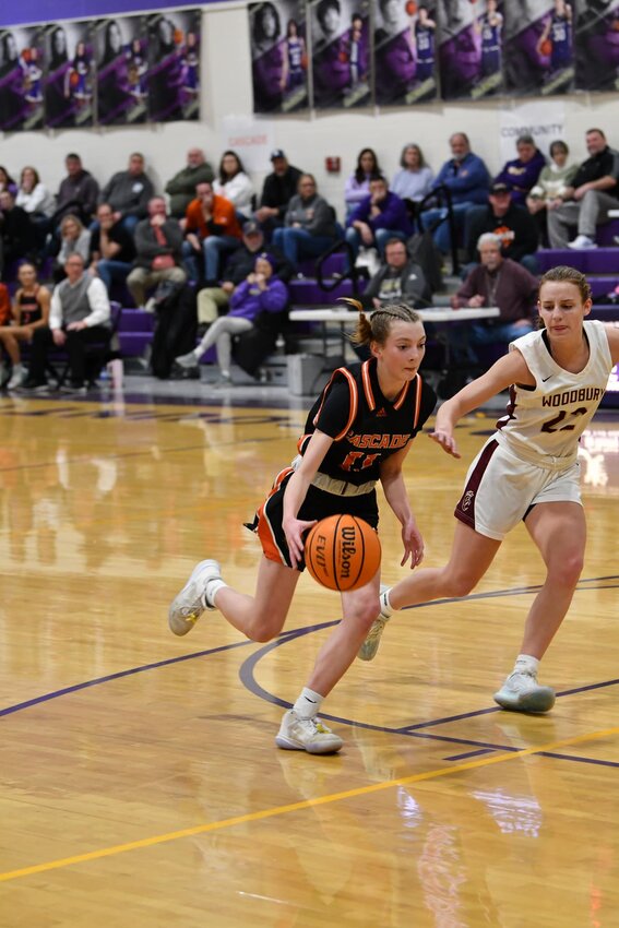 Lizzie Keele (11) had a career night for Cascade, scoring a team-high 25 points in the one-point loss to Cannon County.